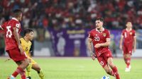 Tim nasional Indonesia kembali menang 6-0 atas Brunei Darussalam pada pertandingan leg kedua kualifikasi Piala Dunia 2026 zona Asia fase pertama yang dimainkan di Stadion Sultan Hassanal Bolkiah, Bandar Seri Begawan, Selasa (17/10/2023).(PSSI).