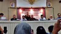 Jumpa pers KPU RI penetapan capres-cawapres 2024, di Kantor KPU RI, Jalan Imam Bonjol, Menteng, Jakarta Pusat, Senin (13/11)