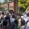 DEMO : Ratusan massa saat melakukan aksi unjuk rasa di depan kantoe Perkim Kabupaten Sukabumi.