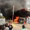Stasiun Pengisian Bahan Bakar (SPBU) di ruas jalan Lingkar Selatan (Jalur) Sukabumi terbakar, pada Rabu (1/11/2023).