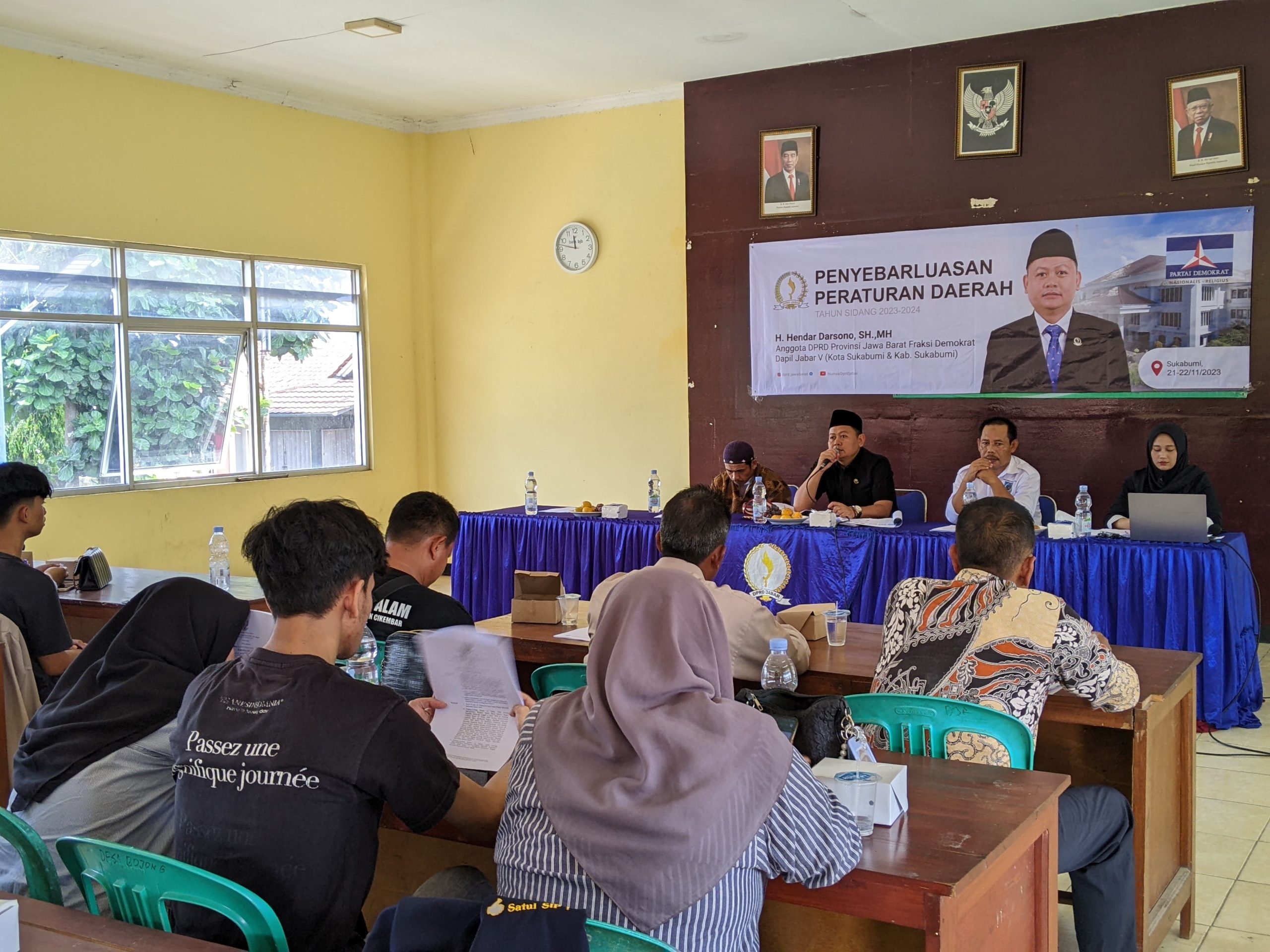 Anggota DPRD Jawa Barat Fraksi Demokrat Hendar Darsono kembali melaksanakan penyebarluasan Peraturan Daerah (Perda) Desa Wisata, pada Rabu (22/11/2023).