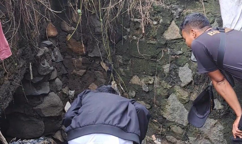 Gorong-gorong di Sindangsari, lokasi petugas kebersihan hanyut. Fatur/Radar Bogor