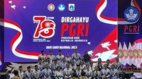 Presiden Joko Widodo menghadiri acara Peringatan HUT ke-78 Persatuan Guru Republik Indonesia (PGRI) dan Hari Guru Nasional (HGN) Tahun 2023 di Jakarta, pada Sabtu (25/11/2023).