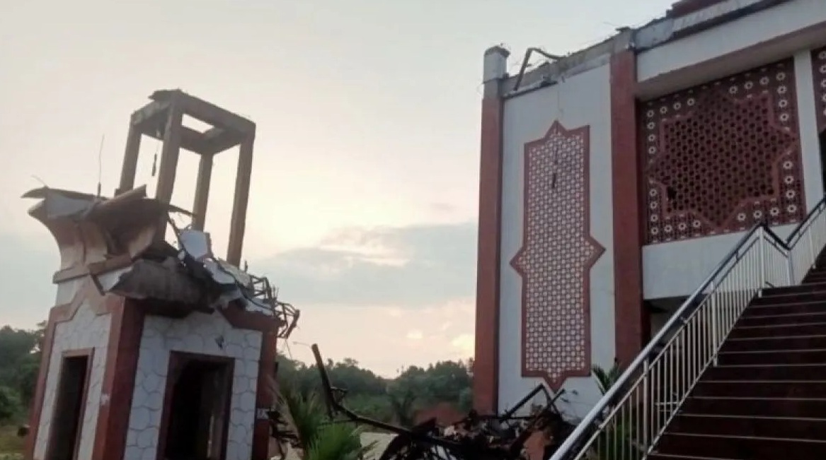 Bangunan Masjid Besar Nurul Qomar di Tajurhalang, Kabupaten Bogor, Jawa Barat, Sabtu (18/11/2023). (Nurul Qomar)
