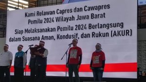 Deklarasi Jabar Akur, Komitmen Relawan Pemilu untuk Jaga Kondusif