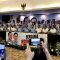 Tim Kampanye Nasional Koalisi Indonesia Maju berfoto bersama selepas acara deklarasi di Jakarta, Senin (6/11/2023). (Genta Tenri Mawangi).