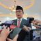 Ketua Komisi Pemilihan Umum (KPU) Hasyim Asy’ari memberikan keterangan, di Kantor KPU, Jakarta, Selasa (7/11/2023). (Rina Nur Anggraini.)