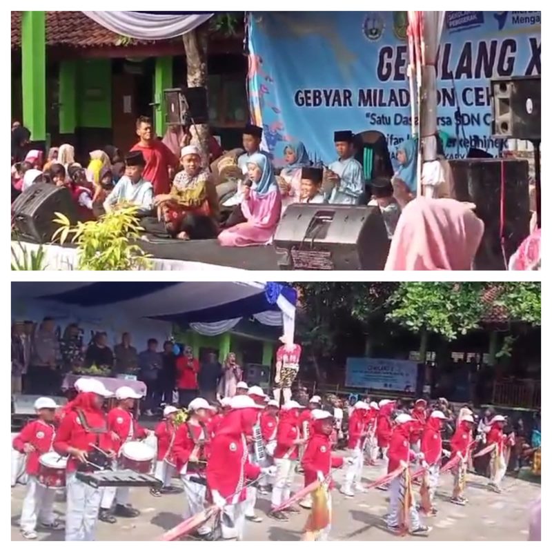 MERIAH: Puncak HUT SDN Cemerlang Kota Sukabumi.