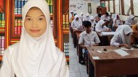 BANGGA : Nafiisa Ashiilah siswi MAN 1 Kota Sukabumi meraih medali emas pada Kejuaraan Kompetisi Phytagoras Science Olympiad SMA/MA Tingkat Nasional 2023. (widi/radarsukabumi)