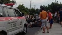 Dua Motor Adu Banteng di Loji Sukabumi