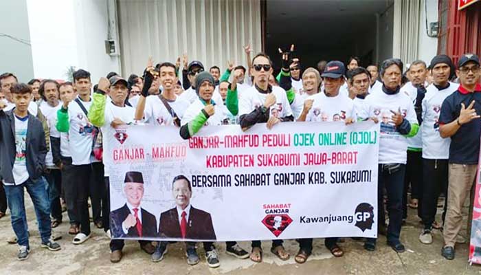 ojek online dan relawan KawanJuangGP Sukabumi