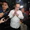 Ketua KPK nonaktif Firli Bahuri menjawab pertanyaan wartawan usai mendatangi Kantor Dewan Pengawas (Dewas) KPK, Gedung ACLC KPK, Jakarta. (FEDRIK TARIGAN/ JAWA POS)