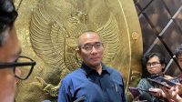 Ketua KPU RI Hasyim Asy'ari di Kantor KPU RI, Jakarta, Selasa (26/12/2023). (Narda Margaretha Sinambela)