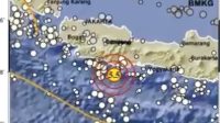 gempa bumi Pengandaran, Kamis (28/12/2023). Gempa yang berkekuatan 5,5 Magnitudo tersebut terjadi pada pukul 05:43 WIB.