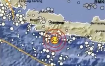 gempa bumi Pengandaran, Kamis (28/12/2023). Gempa yang berkekuatan 5,5 Magnitudo tersebut terjadi pada pukul 05:43 WIB.