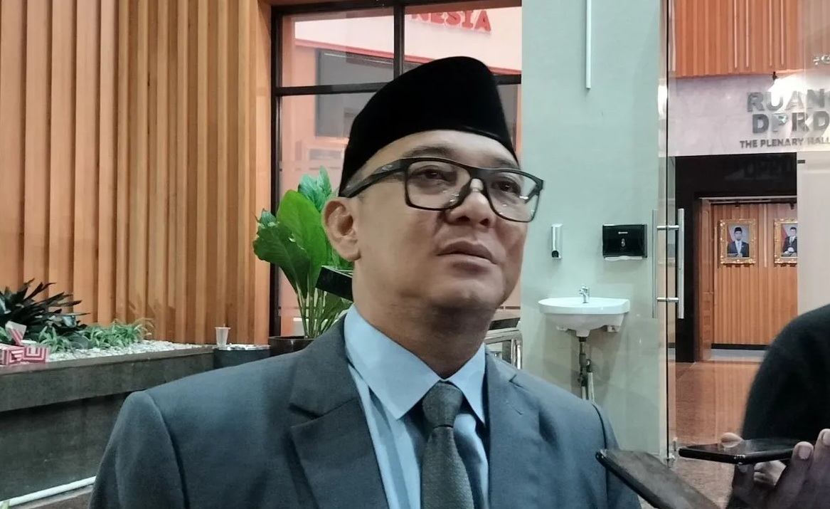 Bupati Bogor Iwan Setiawan di Cibinong, Kabupaten Bogor, Jawa Barat. (M Fikri Setiawan)