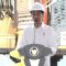 Presiden Joko Widodo saat menyampaikan sambutan dalam acara peletakan batu pertama Rumah Sakit Umum Pusat di Ibu Kota Nusantara, Kalimantan Timur, Rabu (20/12/2023). (Yashinta Difa)