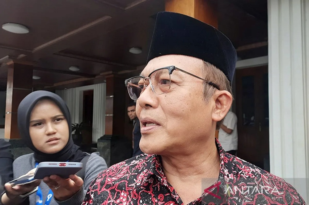 Wakil Sekretaris Jenderal Majelis Ulama Indonesia Ikhsan Abdullah di Kantor Kementerian Koordinator Bidang Politik, Hukum, dan Keamanan RI, Jakarta, Rabu (21/6/2023). (Narda Margaretha Sinambela)