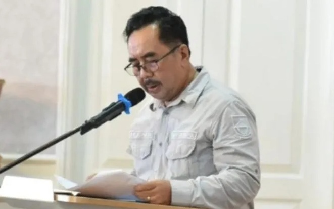 Kepala Badan Kesatuan Bangsa dan Politik (Kesbangpol) Cianjur, Jawa Barat, Heri Suparjo.(ANTARA/Ahmad Fikri). (Ahmad Fikri)