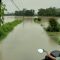 Bencana banjir menerjang Jalan di tiga desa Kecamatan Ciemas, pada Jumat (19/01/2024).