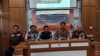 Panitia Pengawas Pemilihan umum (Panwaslu) Kecamatan Cibadak membeberkan strategi Pengawasan Kampanye pada pemilu 2024, Minggu (28/01/2024)