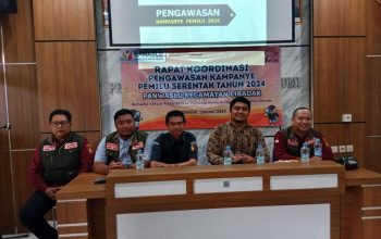 Panitia Pengawas Pemilihan umum (Panwaslu) Kecamatan Cibadak membeberkan strategi Pengawasan Kampanye pada pemilu 2024, Minggu (28/01/2024)