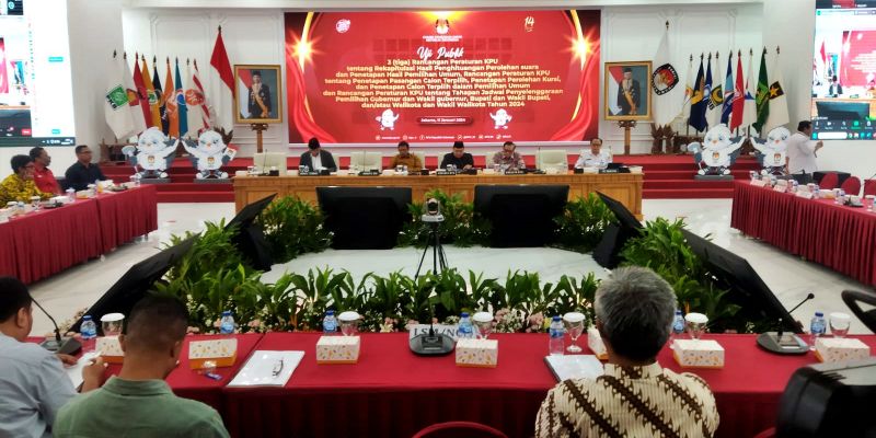 Acara uji publik Rancangan Peraturan Komisi Pemilihan Umum (RPKPU) tentang Penetapan Hasil Penghitungan dan Rekapitulasi Suara Pemilu Serentak 2024