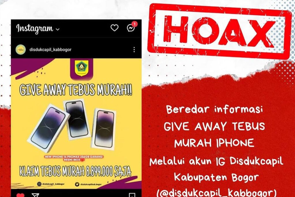 Beberapa media sosial resmi Pemkab Bogor sempat diretas dan disusupi iklan jual HP. Mulai akun Instagram dinas hingga kecamatan, tercatat sudah ada 4 medsos