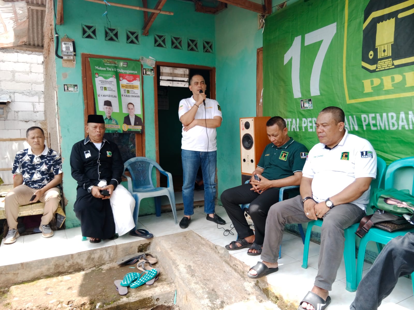 SOSIALISASI : Calon anggota DPR RI dari Partai Persatuan Pembangunan (PPP) untuk Dapil IV Kota dan Kabupaten Sukabumi, Nomor Urut 1, Budi Irawan