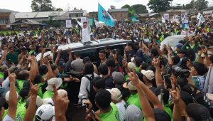 Penampakan Cak Imin Disambut Warga Sukabumi, Yel-yel Amin Menggema
