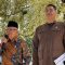 Wakil Presiden Ma'ruf Amin (kiri) menyampaikan keterangan pers di Kantor Sekretariat Wakil Presiden RI, Jakarta, pada Kamis (25/1/2024)