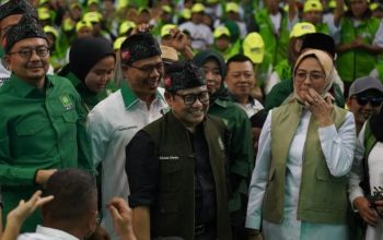 Calon wakil presiden nomor urut 1 Muhaimin Iskandar saat berkampanye di Kabupaten Bandung, Jawa Barat, Rabu (3/12/2024). (Dokumentasi Pribadi)