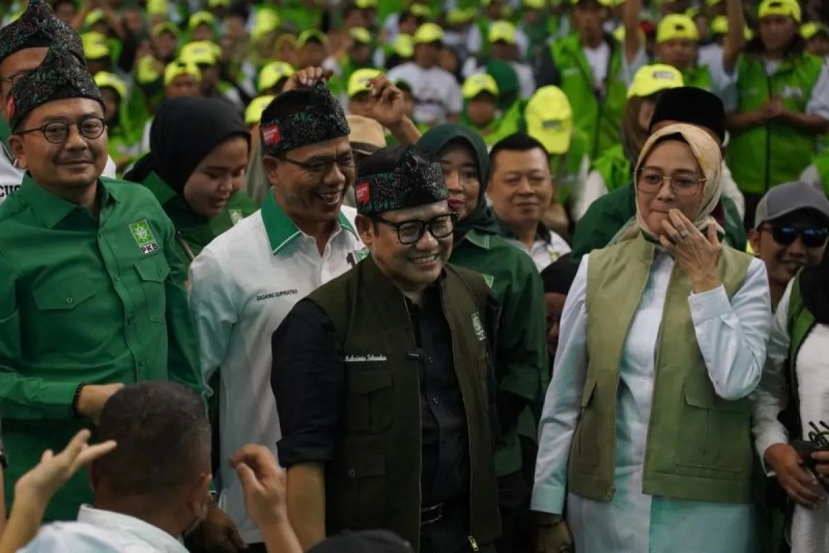Calon wakil presiden nomor urut 1 Muhaimin Iskandar saat berkampanye di Kabupaten Bandung, Jawa Barat, Rabu (3/12/2024). (Dokumentasi Pribadi)