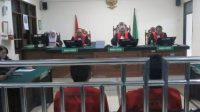 Sidang perdana polisi tembak polisi di Pengadilan Negeri (PN) Cibinong, Kabupaten Bogor, Jawa Barat, Kamis (4/1/2024). (M Fikri Setiawan)