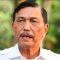 Menteri Koordinator Bidang Kemaritiman dan Investasi, Luhut Binsar Pandjaitan, menyampaikan pernyataannya mengenai putusan bebas Haris Azhar dan Fatia Maulidiyanti terkait kasus pencemaran nama baik (Adib Ahsan Khuluqa)