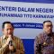 Menteri dalam negeri M. Tito Karnavian (kiri) saat konferensi pers di Kota Ambon (DedyAzis)