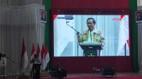 Calon wakil presiden nomor urut 3 Mahfud MD dalam acara bertajuk "Bedah Gagasan & Visi Calon Pemimpin Bangsa" di Universitas Hasanuddin, Kota Makassar, Sulawesi Selatan, Sabtu (13/1/2024). (Zubi Mahrofi)