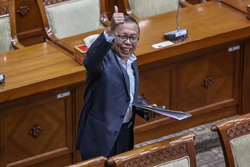 Arsul Sani setelah ditetapkan menjadi hakim konstitusi. (Hendra Eka/Jawa Pos)