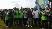 SOLID : Ketua Fraksi PKB Dewan Perwakilan Rakyat Daerah (DPRD) Kabupaten Sukabumi yang juga Bakal Calon Anggota Legislatif (Caleg) Usep bersama relawan nyatakan sial All Out