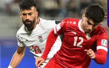 Potret pertandingan Iran saat melawan Suriah dibabak 16 besar. (Sumber Foto : @afcasiancup)