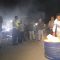 PEMUSNAHAN : KPU bersama Forkopimda Kabupaten Sukabumi, memusnahkan kelebihan surat suara di Gudang Logistik KPU, Jalan Sukaraja, Desa Pasirhalang, Kecamatan Sukaraja, Selasa (13/24) malam.
