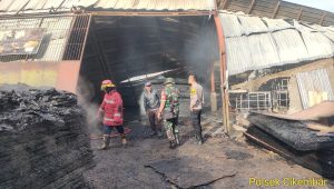 Polsek Cikembar Sebut Kebakaran Kayu Veneer di Desa Parakanlima Diduga Karena Kelalaian