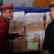 Ketua KPU RI Hasyim Asy'ari (kiri) berbincang dengan Penjabat Gubernur Bali Sang Made Mahendra Jaya (kanan) saat memeriksa kardus berisi surat suara Pemilu 2024 di Gudang Logistik KPU Kabupaten Badung, Bali, Kamis (11/1/2024). (Nyoman Hendra Wibowo)