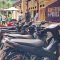BARANG BUKTI : Deretan kendaraan bermotor roda dua diduga hasil curian pada saat ditunjukan oleh Polres Sukabumi. (FOTO : NANDI/RADARSUKABUMI)