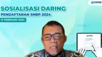 Ketua Umum Tim Penanggung Jawab Seleksi Nasional Penerimaan Mahasiswa Baru (SNPMB) 2024, Prof. Ganefri dalam sosialisasi SNBP yang diikuti secara daring di Jakarta, Senin (12/2/2024). (Lintang Budiyanti Prameswari)