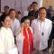 Ketua Umum PDI Perjuangan, Megawati Soekarnoputri, menemuai awak media usai memberikan suara di TPS 053, Kebagusan, Jakarta Selatan