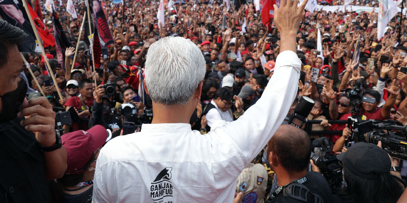 Capres Ganjar Pranowo pada kampanye di Bogor/Ist