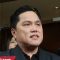 Menteri BUMN Erick Thohir memberikan keterangan kepada wartawan usai acara Memilih Masa Depan di Jakarta, Sabtu (3/2/2024).