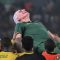 Pelatih kepada Afrika Selatan Hugo Broos diangkat ramai-ramai oleh para pemain Bafana Bafana setelah memenangkan pertandingan perebutan tempat ketiga Piala Afrika 2023 antara Afrika Selatan dan Republik Demokratik Kongo di Stadion Felix Houphouet-Boigny, Abidjan, Pantai Gading, pada 10 Februari 2024. (SIA KAMBOU)