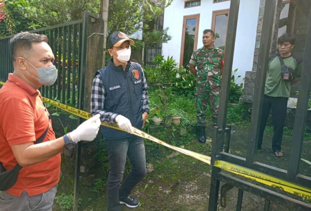 TKP penemuan mayat imigran di Kawasan Puncak, Kabupaten Bogor.